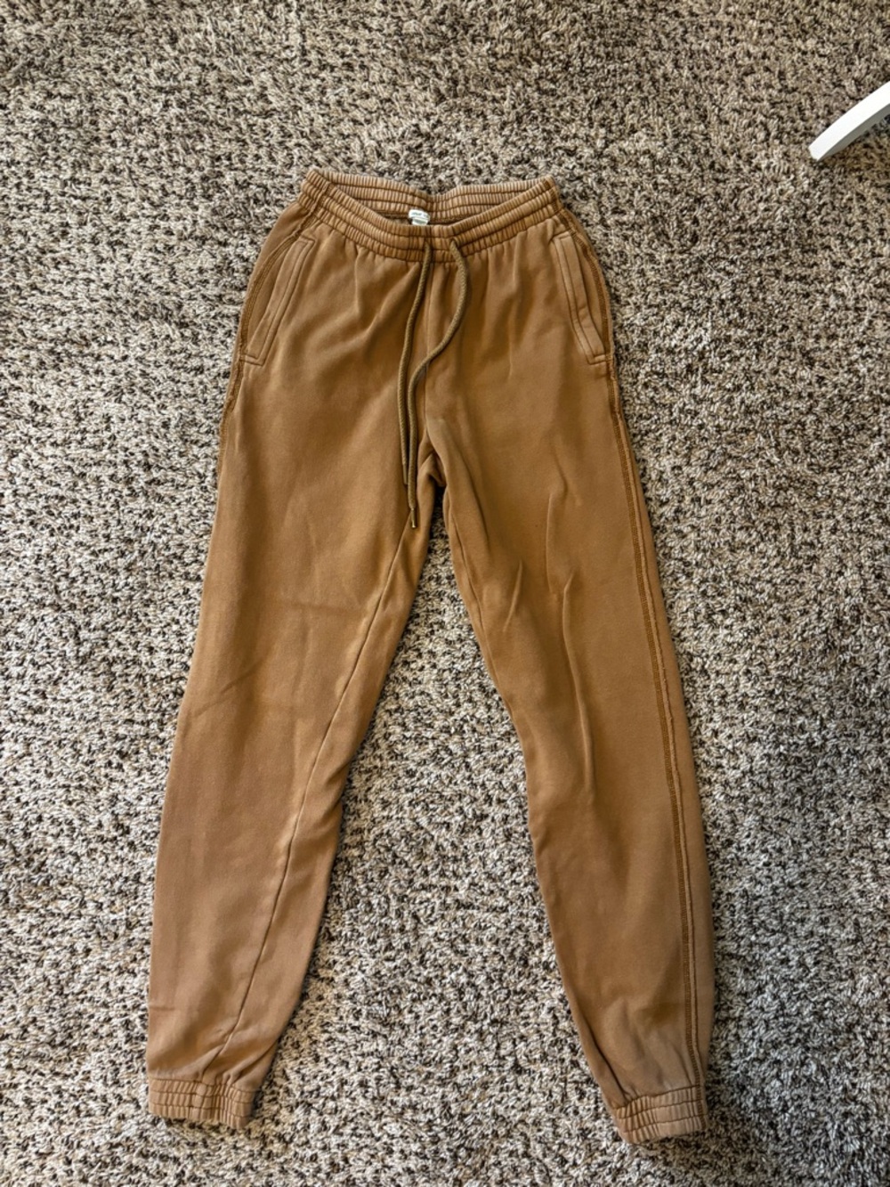 aerie Tan Fleece-Lined Waistband Joggers